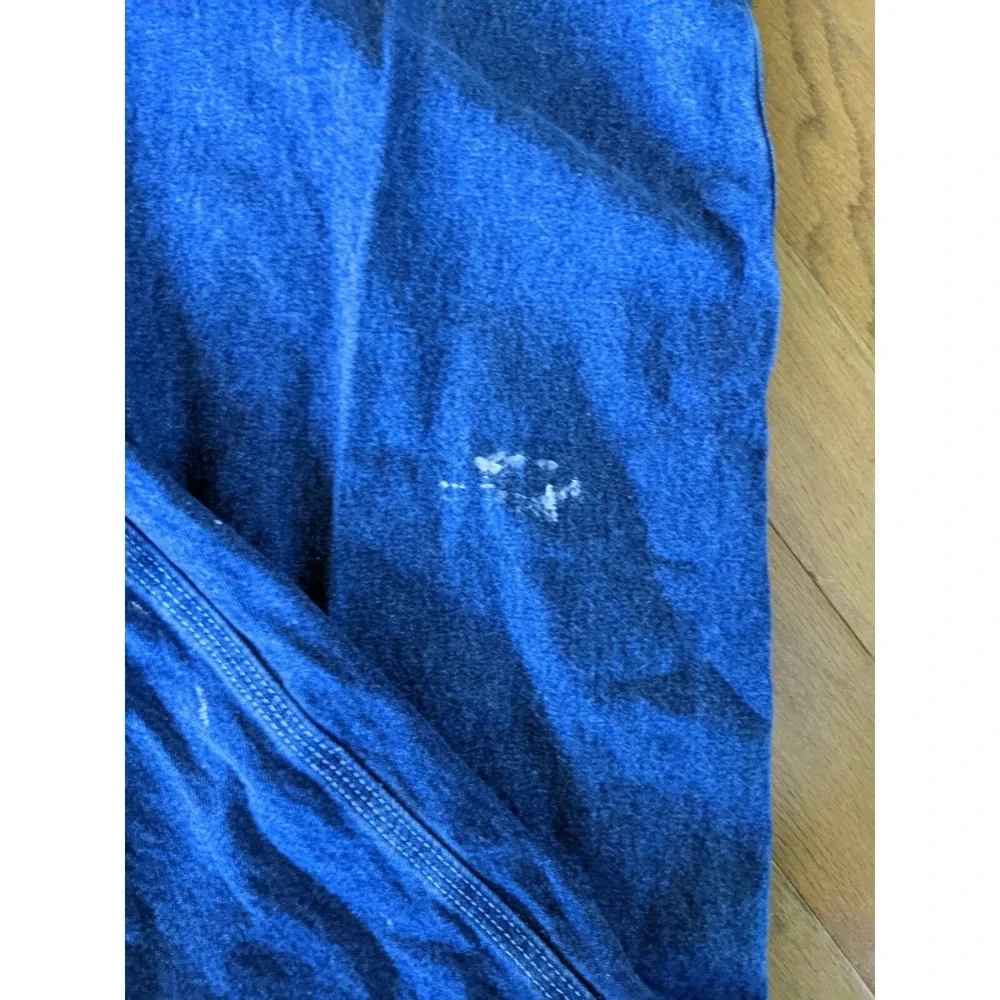 Carhartt Blue Denim Bib Overalls Straight Fit Men Size 42 x 30 Paint Stained
